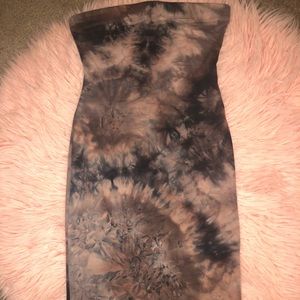 Tie dye tube dress